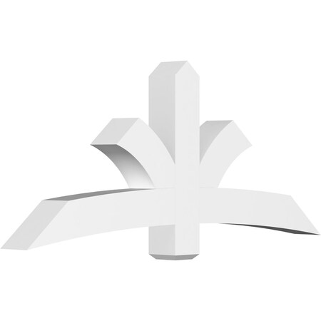 Ekena Millwork Davenport Architectural Grade PVC Gable Bracket, 72"W x 30"H x 6"D x 6"F, 10/12 Pitch GBP072X30X0606DAV00